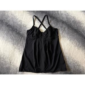 Lululemon Dance Strap Tank Black Top Criss Cross Size 6 Small Yoga Activewear